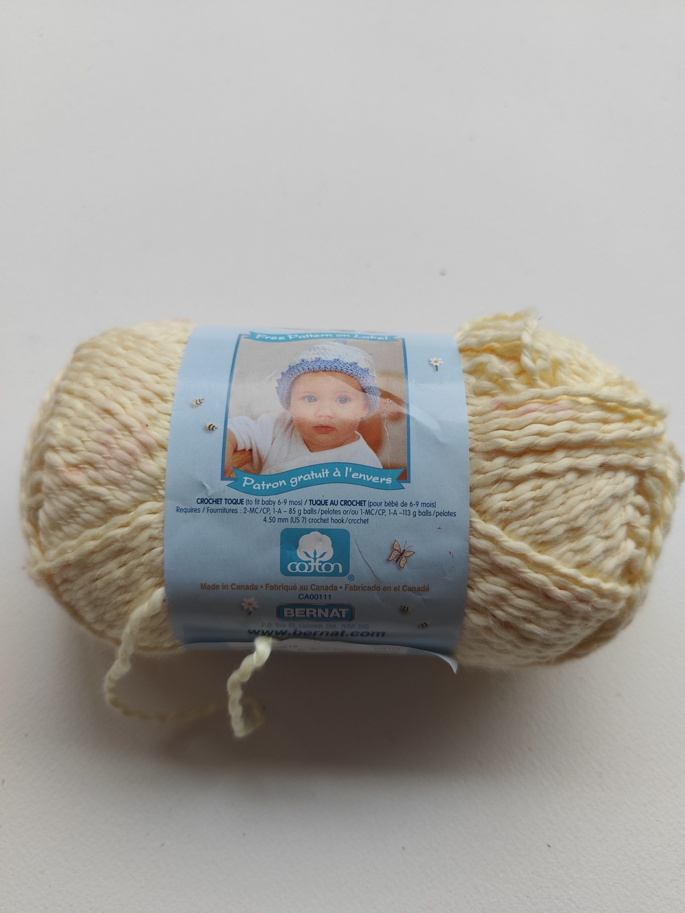 4/$50⭐️Bernat Cottontots Yarn SUNSHINE #90615 Yellow, 4 oz